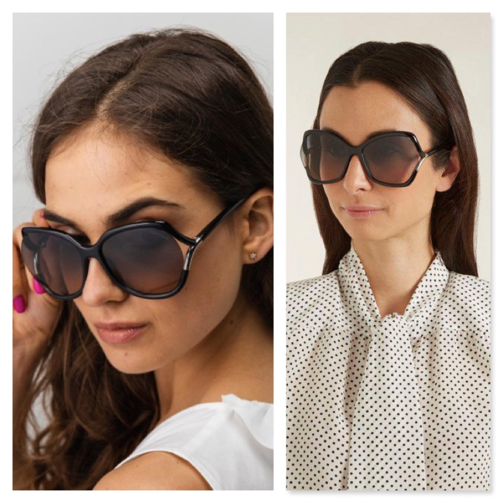 New TOM FORD Anouk Butterfly Black Sunglasses - Picture 4 of 16